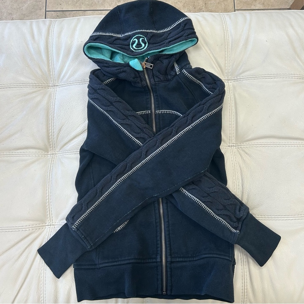 Lululemon Athletica Scuba Navy Blue Full Zip Jacket